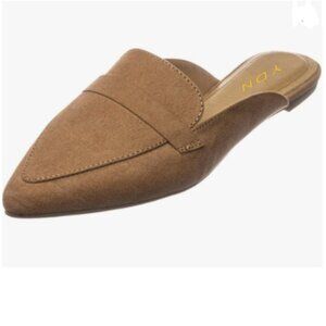 YDN Peru Causal Slide Mules Comfy Loafers Poined Toe Slipper Slip On Sandals